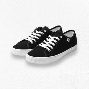 Hurley Black White Ceta Suede Tie Lace Low Top Lifestyle Sneakers Size 7.5